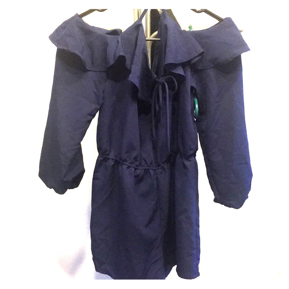 Navy blue Semi Slevve Romper